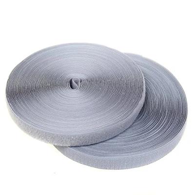 Abbildung von TUKA Klettband zum Nähen, 25 m x mm, nicht klebend, Klettband, Haken und Schnalle Stoffband, Schnalle, Silbergrau, TKB5003 Silvergray