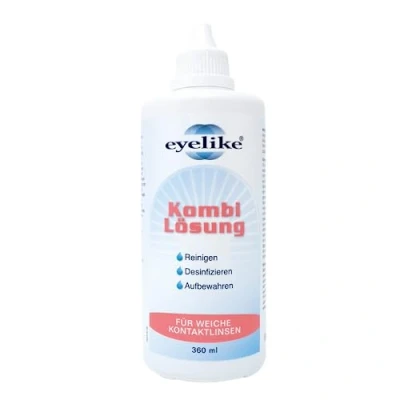 Abbildung von Eyelike Kombilösung Ein Schritt Pflegesystem ideal für weiche Kontaktlinsen zum reinigen, desinfizieren und zur Aufbewahrung 360 ml