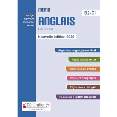 Abbildung von Mémo anglais B2 C1 (Classes prépas/Ens. Supérieur) édition 2020