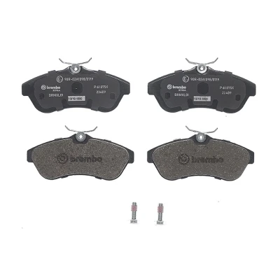 Abbildung von BREMBO P 61 075X Bremsbelagsatz exkl. Verschleißwarnkontakt mit Zubehör CITROËN: C3 II, I Hatchback, C2 Hatchback