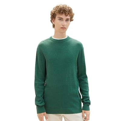 Abbildung von TOM Tailor Denim Strickpullover, Herren, Größe: Large, Hunter green