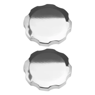 Abbildung von Create idea 2 Stück Kraftstofftankdeckel Rasenmäher Tankdeckel Kompatibel mit GX160 GX200 GX240 Gasmotordeckel Ersatzzubehör 7,1 cm Silberfarbenes Metall