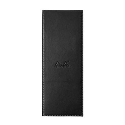 Abbildung von Rhodia 118099C Notizblock N8 (mit Schutzhülle ePURE mit Kunstleder, in Format 8,4 cm x 22 cm, Premium Velinpapier 80g, elfenbein, kariert) 1 Set, schwarz