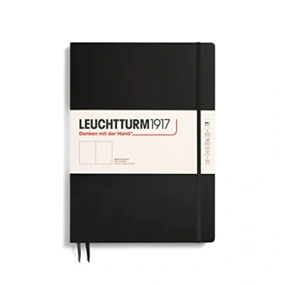 Abbildung von LEUCHTTURM1917 330754 Notizbuch Master Slim (A4+), Hardcover, 123 nummerierte Seiten, Schwarz, blanko