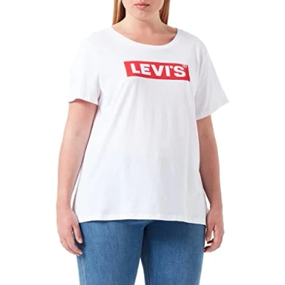 Abbildung von Levi&#039;s Plus Size Damen Pl Perfect Tee T Shirt, Weiß (Pl Box Tab White), 1X