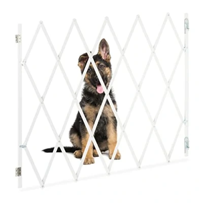 Abbildung von Relaxdays Hunde Schutzgitter für Treppe &amp; Tür, weiß, XL