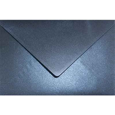 Abbildung von Netuno 25 Umschläge Perlmutt Dunkel Blau DIN C5 162x 229 mm 120g Aster Metallic Queens Blue Briefumschläge für Grußkarten Osterkarten Weihnachtskarten Kuverts schön glänzend