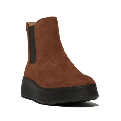 Abbildung von Fitflop Damen F Mode Wildleder Flatform Chelsea Boots Stiefel, Rich Brown, 41 EU