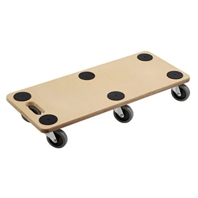Abbildung von Metafranc Transportroller 680 x 290 mm 300 kg Tragkraft Sperrholz TPE Räder / Möbelroller Transporthilfe für Umzug Rollwagen Möbel Transport Kistenroller aus Holz 821420