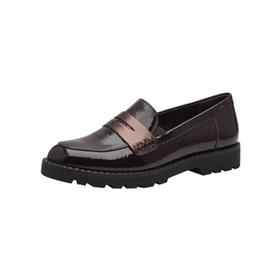 Abbildung von Tamaris Slipper, Damen, Größe: 38, Mocca patent Hochwertiges lederimitat