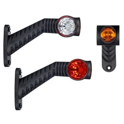 Abbildung von BUL BARS 2 x LED Gummi Begrenzungsleuchte Seitenleuchte 12V 24V mit E Prüfzeichen Positionsleuchte Auto LKW PKW KFZ Lampe Leuchte Licht Weiß Rot Orange