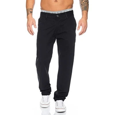 Abbildung von Rock Creek Herren Designer Chino Stoff Hose Chinohose Regular Fit Herrenhose W29 W40 RC 2083 [RC Schwarz W36 L32]