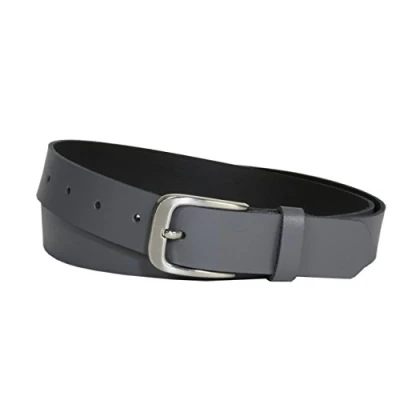 Abbildung von Vascavi Ledergürtel, 3 cm breit, Made in Germany, echt Leder Gürtel für Damen und Herren, kürzbar (80 Gesamtlänge 90 cm, Grau)