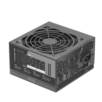 Abbildung von Tacens Anima APIII750, Netzteil PC ATX 750W, SMD und DC Technologien, 85% Wirkungsgrad 12V, Ultraleiser 12cm Lüfter, Extralange Flachkabel, Schwarz