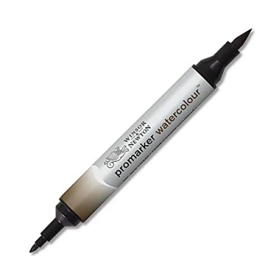 Abbildung von Winsor &amp; Newton 0201554 Aquarellmarker 2 Spitzen, Pinsel und feiner Spitze, lichtecht, hochpigmentierte Aquarellfarben für Kalligrafie, Zeichnungen Umbra natur