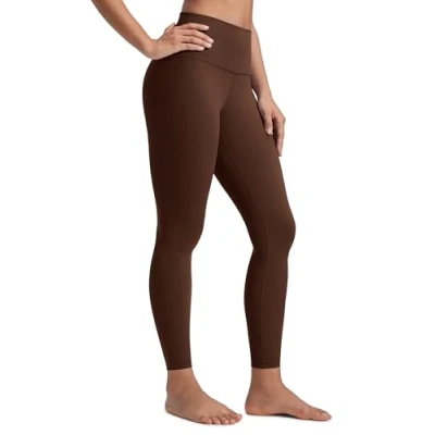 Abbildung von CRZ Yoga Butterluxe Damen High Waist Sport Leggings Blickdicht Leggins Sporthose Workout Gym Yogahose 64cm Lava Braun 34