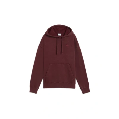 Abbildung von Puma Elevated Relaxed WASH Sweatshirt, Damen, Größe: Medium, Ruby shimmer