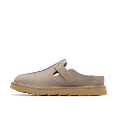 Abbildung von Clarks Solsbury Pantolette flach, Herren, Größe: 44.5, Grey suede Schuhe