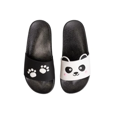 Abbildung von Dedoles Badeschuhe &amp; Hausschuhe viele lustige Designs Bücher Kaffee Katze Party Pizza Dackel Fuchs Panda Delfin Geschenk, Farbe: Pandapfoten, Gr.: 31 EU