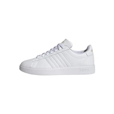 Abbildung von adidas Damen Grand Cloudfoam Lifestyle Court Comfort Shoes Schuhe, Cloud White/Cloud White/Gold Metallic, 38 EU