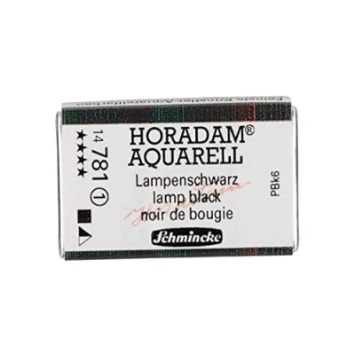 Abbildung von Schmincke HORADAM® AQUARELL feinste Künstler Aquarellfarben, 781 Lampenschwarz, 14 043, 1/1 Näpfchen