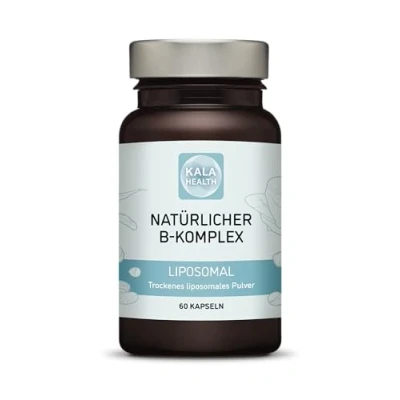 Abbildung von Kala Health Naturlich Liposomal B Komplex Kapseln mit allen 6 wichtigen Vitaminen 100% RI (60)