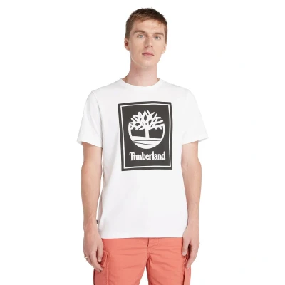 Abbildung von Timberland Short Sleeve TEE Tshirt print, Herren, Größe: XL, White black