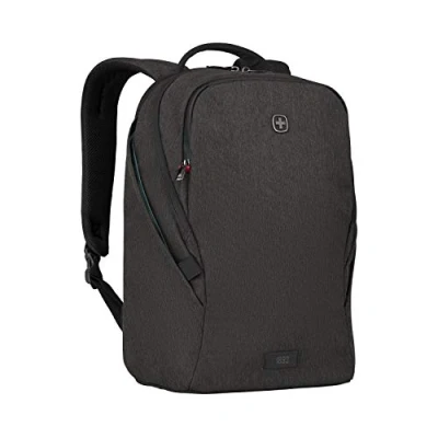 Abbildung von WENGER MX Light Laptop Rucksack mit Tabletfach, Notebook bis 16 Zoll, Tablet 10 21 l, Damen Herren, Business Uni Schulen Reisen, Grau, 611642