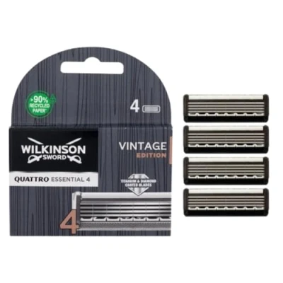 Abbildung von Wilkinson Sword Quattro Wood Vintage Klingen, 4 Stück