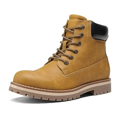 Abbildung von Bruno Marc Winterschuhe Herren Winterstiefel Jungs Warm Gefüttert Schneestiefel Kurzschaft Stiefeletten Arbeit Stiefel Winter Outdoor Trekking Wander Schuhe,Size 43,Gelb/Mesh,SBSB226M 1