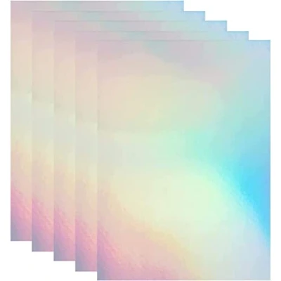 Abbildung von 20 Blatt A4 (210x297mm) Clear Holographische Aufkleber Papier Klare Vinyl Selbstklebende Holographic Overlay