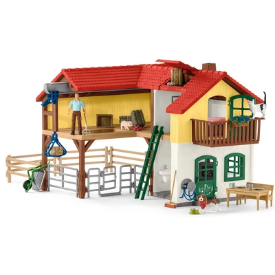 Abbildung von Schleich Spielset 42407 Bauernhaus mit Stall und Tieren