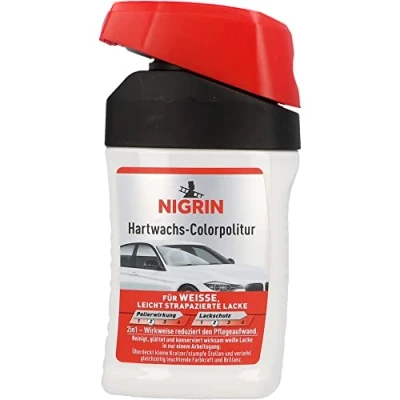 Abbildung von NIGRIN Hartwachs Colorpolitur, reinigt, glättet, konserviert farbige Lacke, weiß, 300 ml