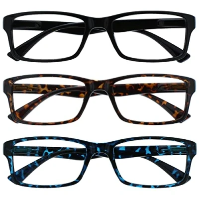 Abbildung von Die Lesebrille Unternehmen Schwarz Braun Blau Leser Wert 3er Pack Herren Frauen UVR3092BK_BR_BL +1,50