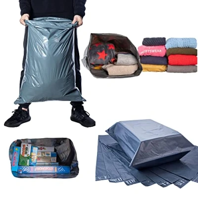 Abbildung von Calzette 10x Große Brieftasche aus Kunststoff 43 cm x 60 Versandtaschen für Versand und Verpackung mit Haftklebung Robuste graue Briefumschläge