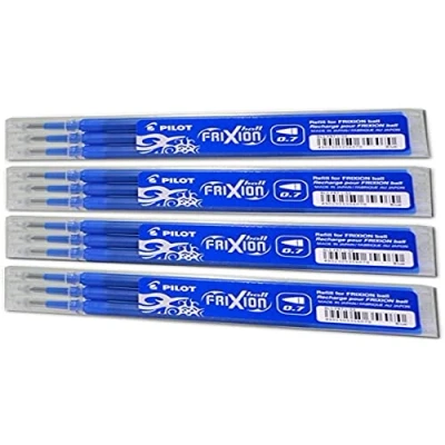Abbildung von Frixion BLS FR7 Tintenrollermine 0,7 mm, Blau, 4 x 3er Set