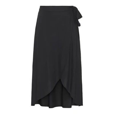 Abbildung von Pieces Pctala WRAP Skirt Wickelrock, Damen, Größe: Medium, Black