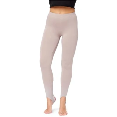 Abbildung von Bellivalini Damen Thermo Leggings Gefüttert mit Fußschlaufe für Winter Warme Apre Ski BLV50 321 (Caffelatte, 3XL)