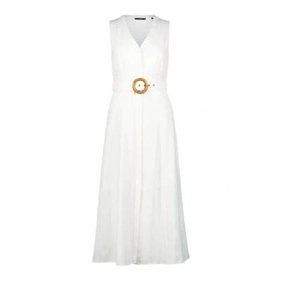 Abbildung von zero MIDI MIT GÜRTEL Blusenkleid, Damen, Größe: 34, Brilliant white