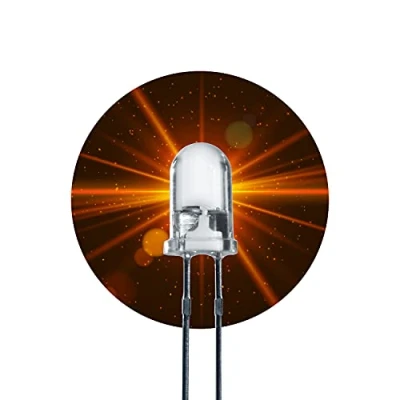 Abbildung von Lumetheus LED 5mm Farbe orange 25000 mcd 50 Stück Leuchtdiode extra hell 2V orangene Diode 2 Pin LEDs
