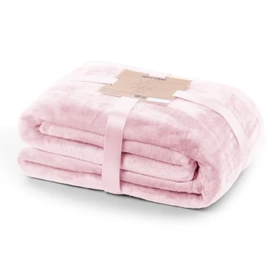 Abbildung von DecoKing Kuscheldecke 150x200 cm rosa Decke Microfaser Tagesdecke Fleece weich sanft kuschelig pink puderrosa powderpink Mic