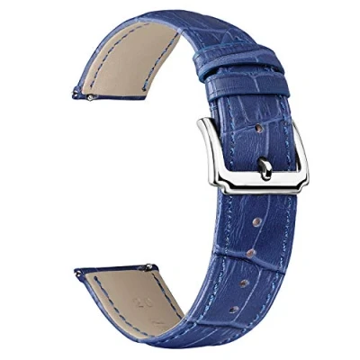 Abbildung von BINLUN Leder Uhrenarmband Schnellwechsel Lederarmband Ersatz für Herren Damen 10mm, 12mm, 14mm, 15mm, 16mm, 17mm, 18mm, 19mm, 20mm, 21mm, 22mm, 23mm mit 12 Farben