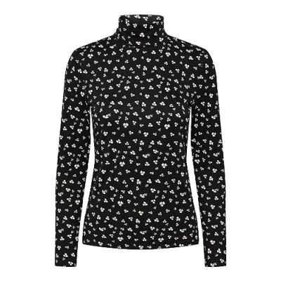Abbildung von Pieces Pcnala HIGH NECK Langarmshirt, Damen, Größe: Medium, Black