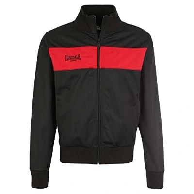 Abbildung von Lonsdale Herren Trainingsjacke schmale Passform ALNWICK, Black/Red, XXXL
