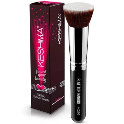 Abbildung von Flat Top Kabuki Pinsel von Keshima Premium Foundation Pinsel, Polierpinsel, Verlaufspinsel, Gesichtspinsel