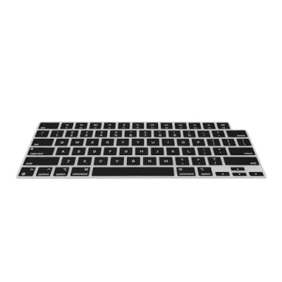 Abbildung von kwmobile Silikon Tastaturschutz für Apple MacBook Air 13.6 M3 2024 A3113 QWERTY US Keyboard Cover Abdeckung Schwarz