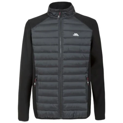 Abbildung von Trespass Saunter, Black, S, Warme Fleecejacke mit Kapuze 300g/m² für Herren, Small, Schwarz