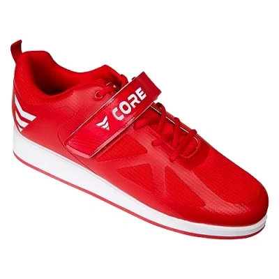 Abbildung von Nordcore Gewichtheberschuhe, Powerlifting Schuhe, Gewichtheberschuhe für Herren und Damen, Shoes for Weightlifting and Bodybuilding, Squat Gewichtheber Kreuzheben Schuhe Rot 39 EU