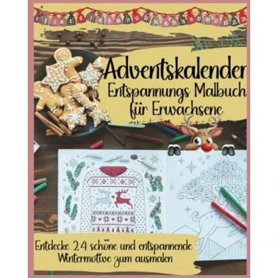 Abbildung von Adventskalender Entspannungs Malbuch für Erwachsene: Entdecke 24 schöne und entspannende Wintermotive zum ausmalen. Deine kreative Auszeit vom Alltag