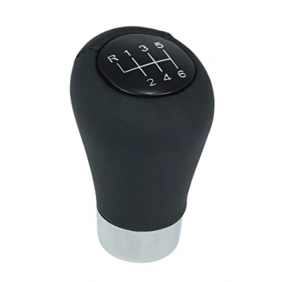 Abbildung von L &amp; P Car Design A276 11 Schaltknauf Knauf Schalthebel Hebel Leder Schwarz 6 Gang kompatibel mit BMW 1er 3er e36 e46 e90 e91 e92 e93 5er e39 e60 e61 Plug Play Ersatzteil für OEM Schaltknopf